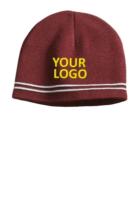 Sport-Tek Spectator Custom Beanies, Maroon/ White