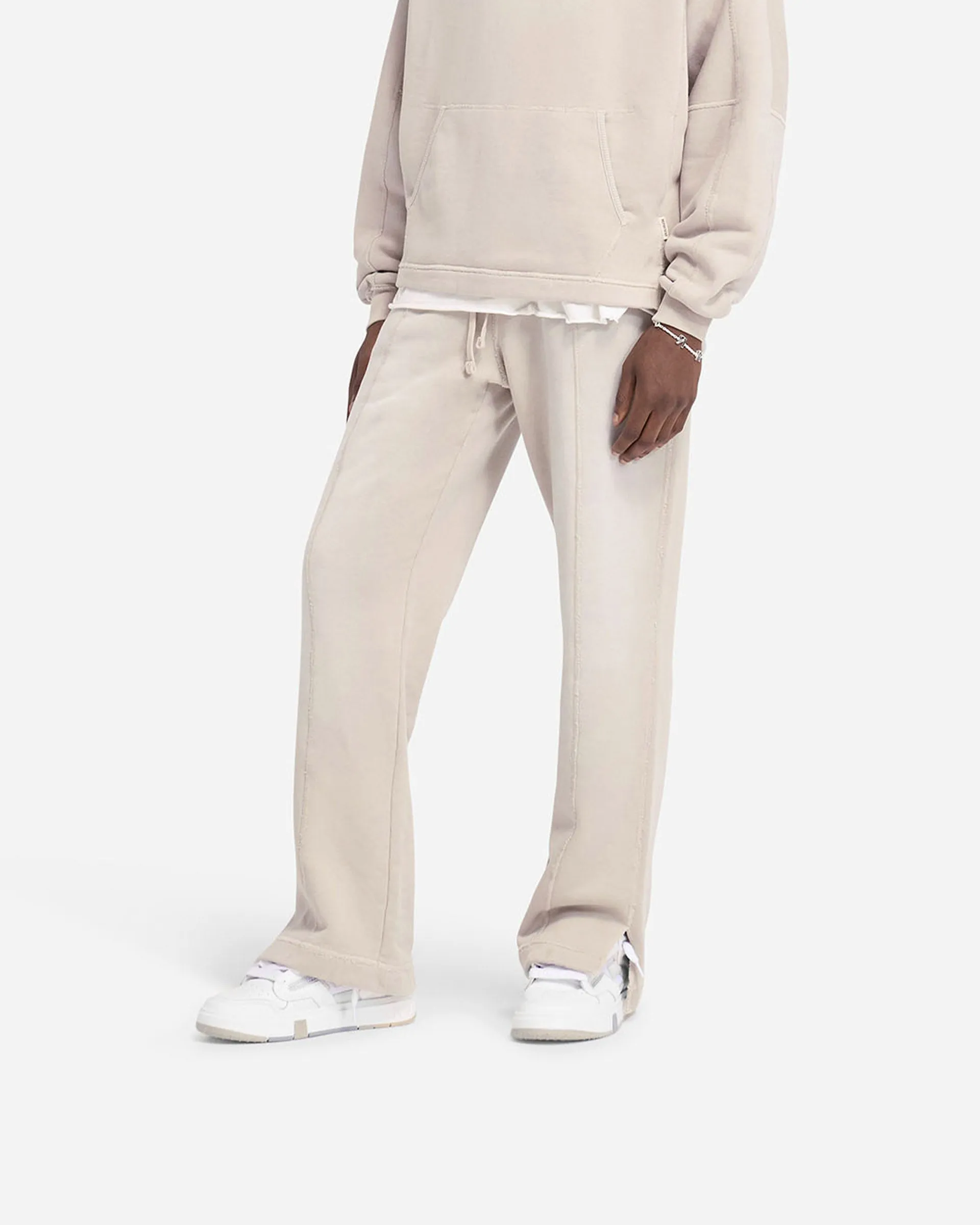 Stepped Hem Sweatpants - Oat