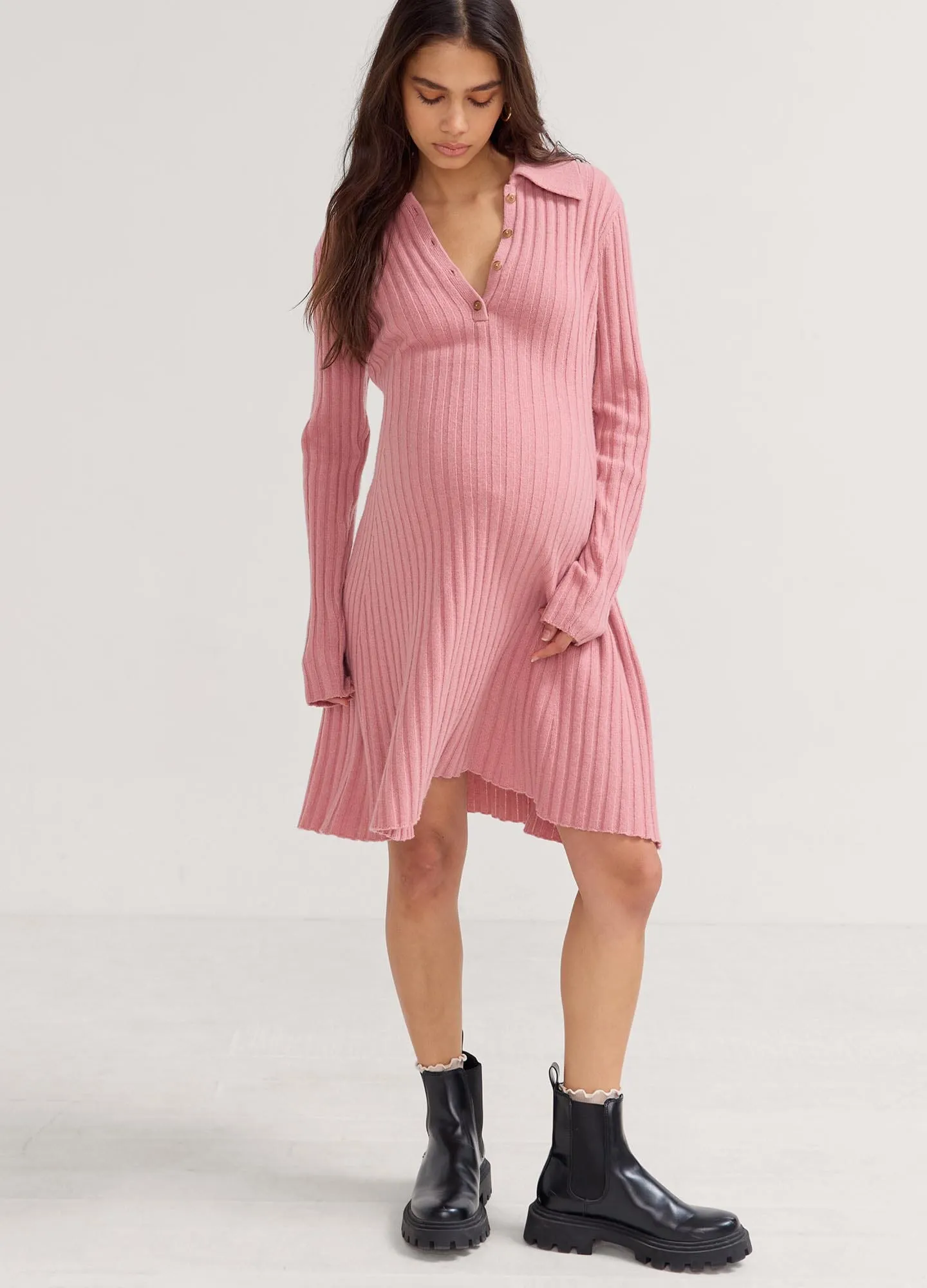 The Addie Polo Sweater Dress