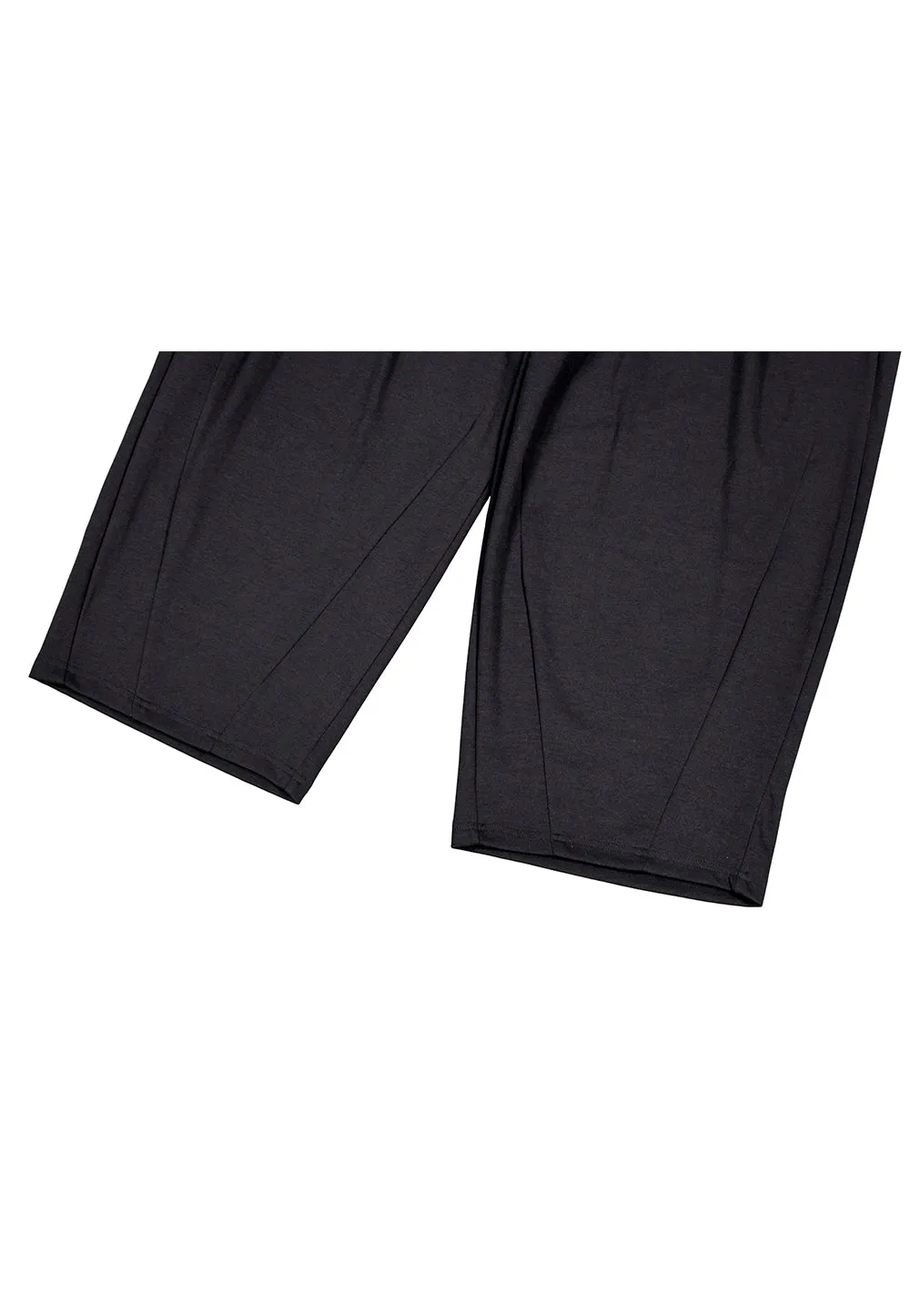 Two tuck wide fit sweat pants black