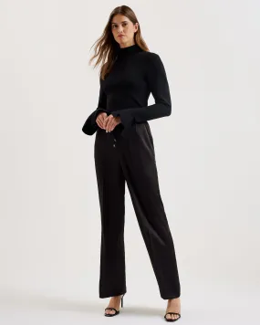 Umaibo Satin Wide Leg Jogger Black