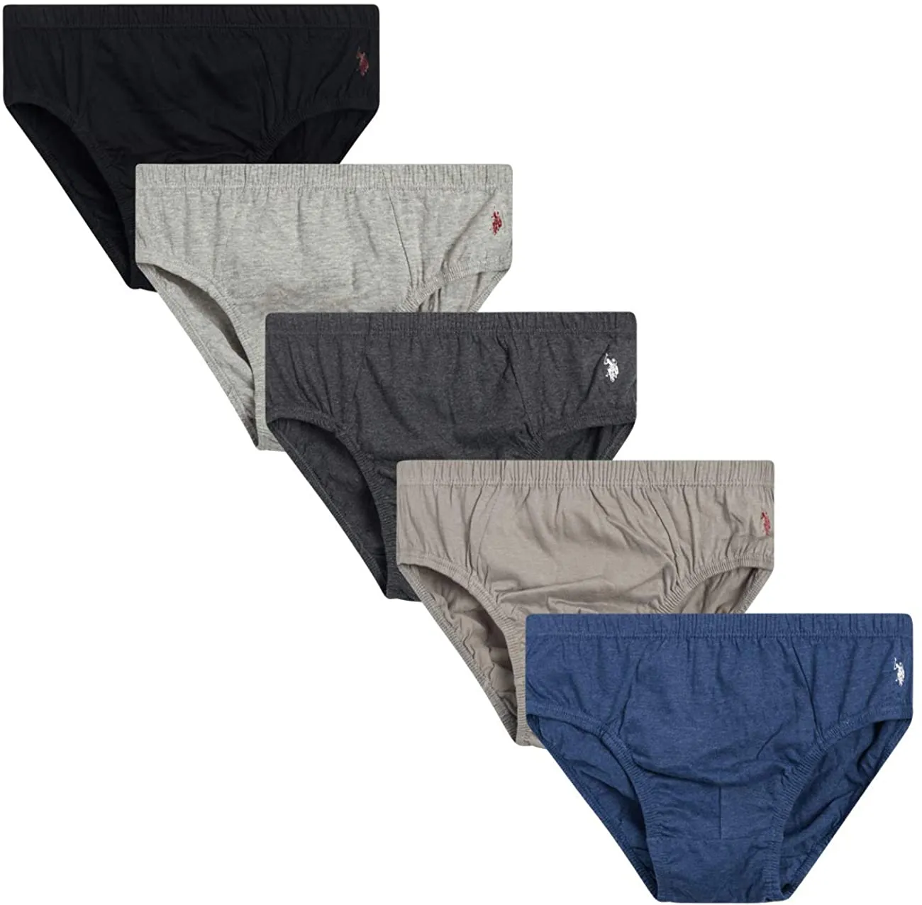 U.S. Polo Assn. Men's 5-Pack Low Rise Briefs