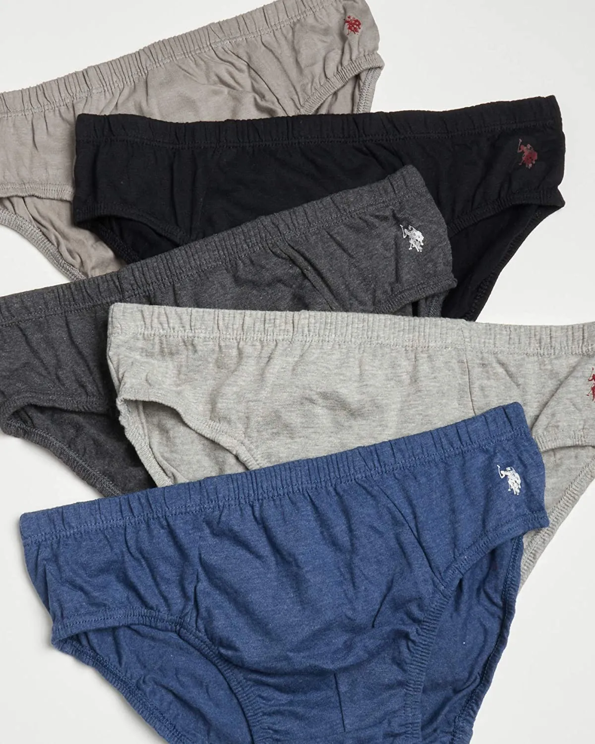 U.S. Polo Assn. Men's 5-Pack Low Rise Briefs