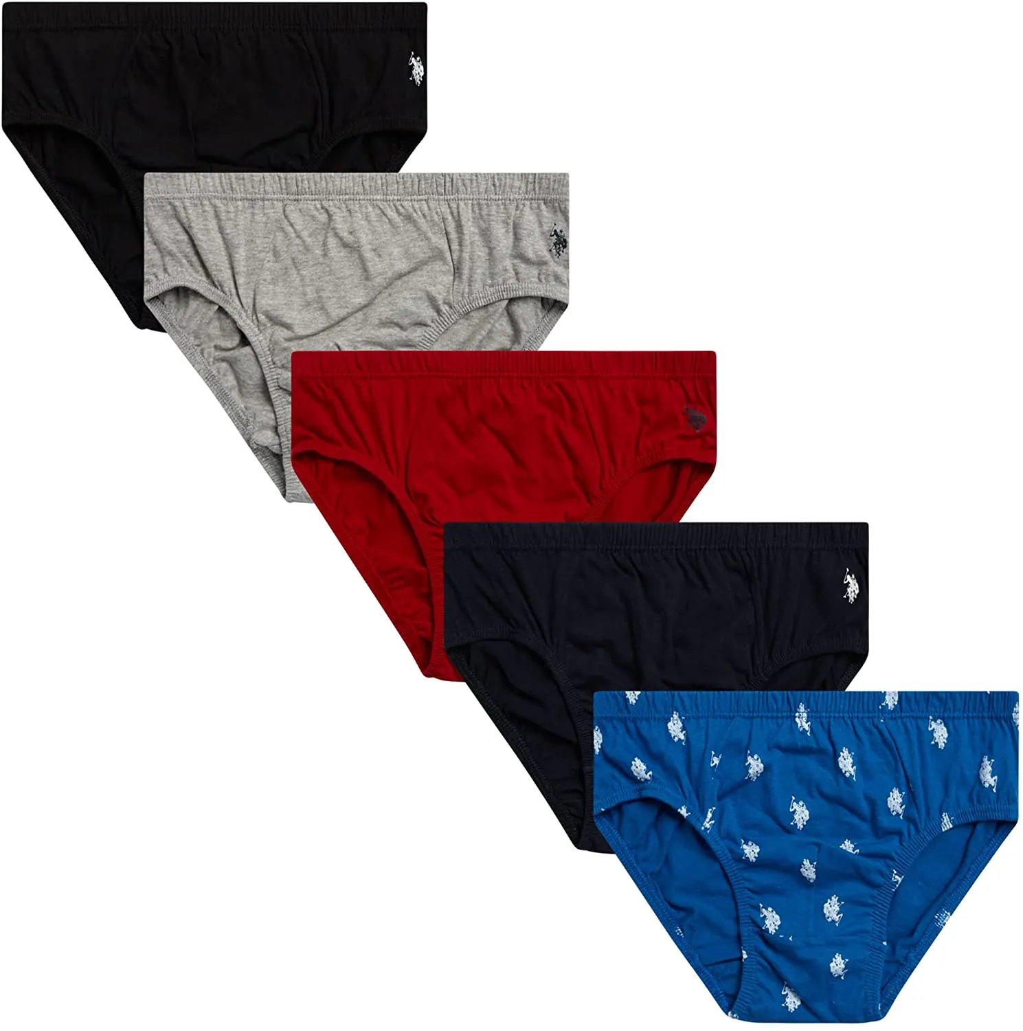 U.S. Polo Assn. Men's 5-Pack Low Rise Briefs