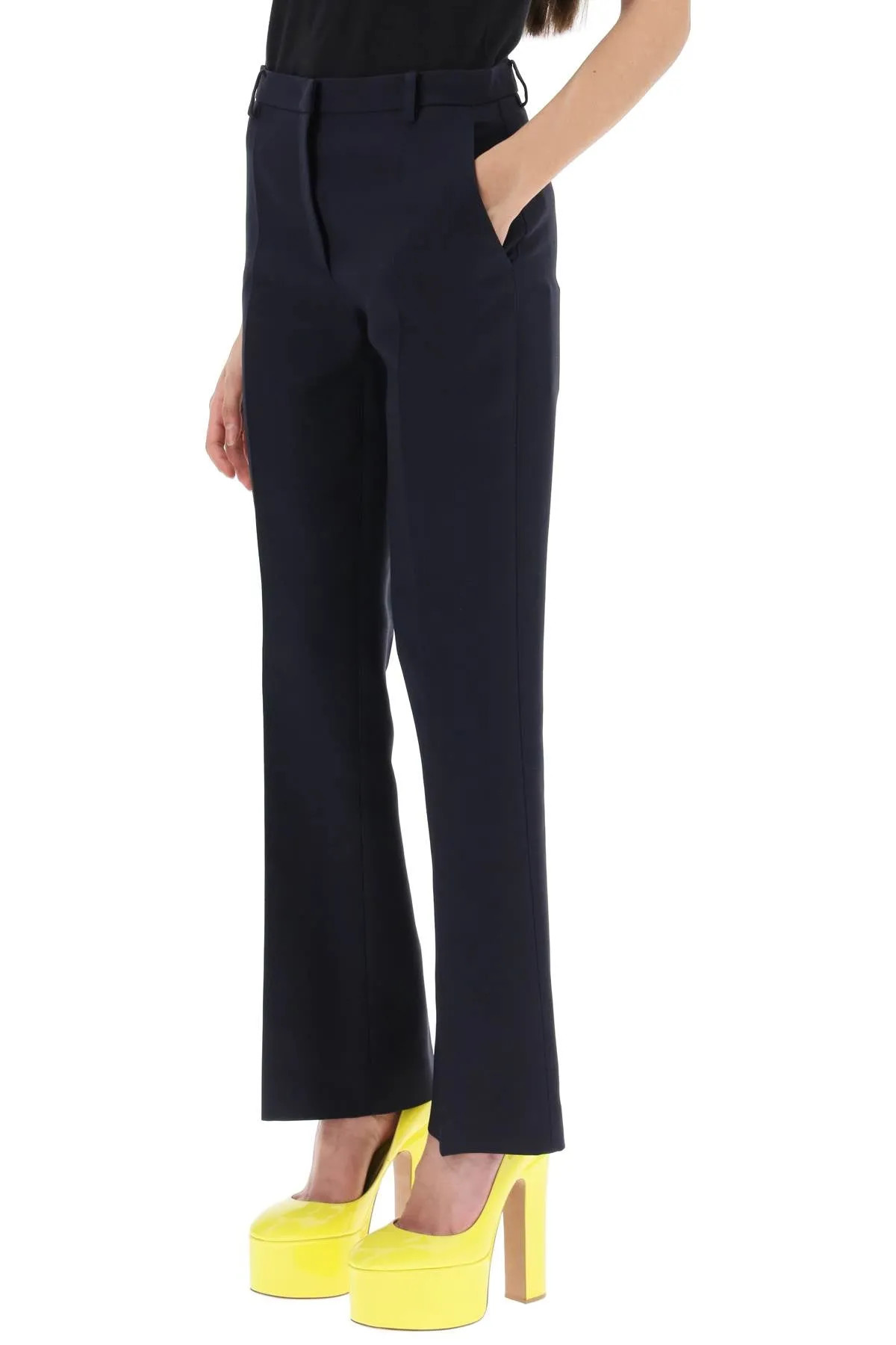 Valentino garavani slim pants in crepe couture