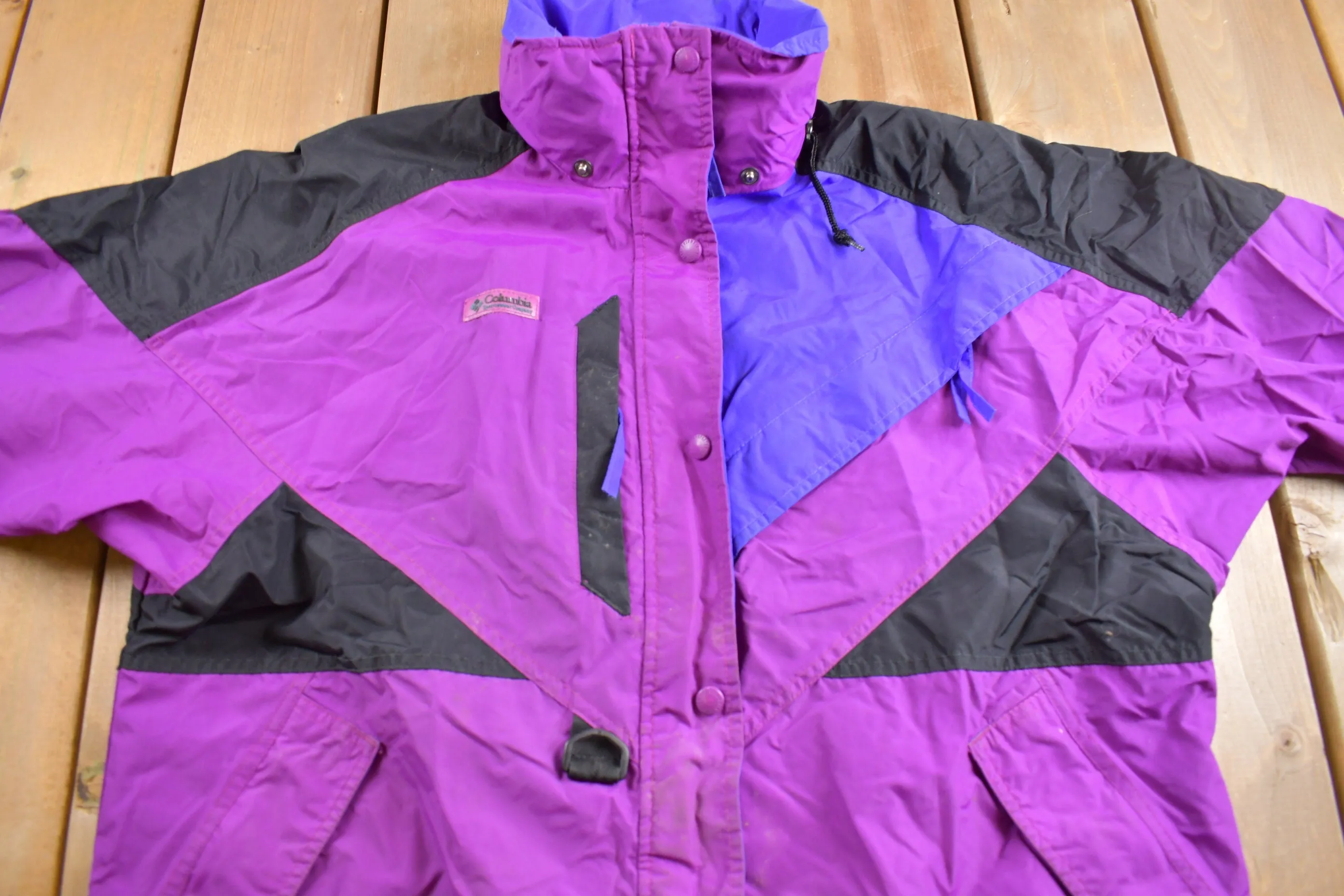 Vintage 1990s Columbia Sportswear Full Zip Windbreaker Jacket