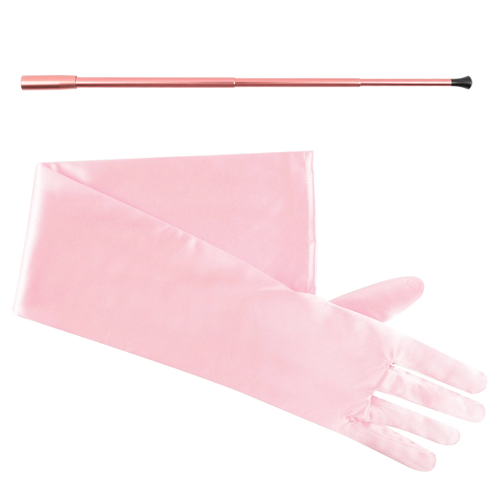 Vixen Accessory Bundle Set Telescopic Cigarette Holder   Long Satin Gloves Audrey Hepburn Inspired