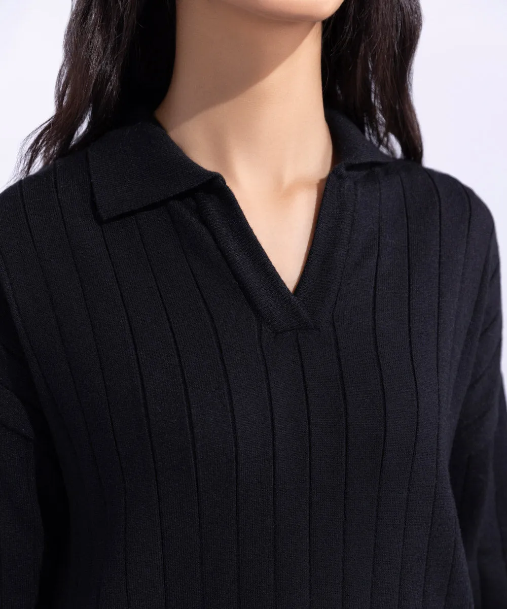 Wide Ribbed Long Sweater