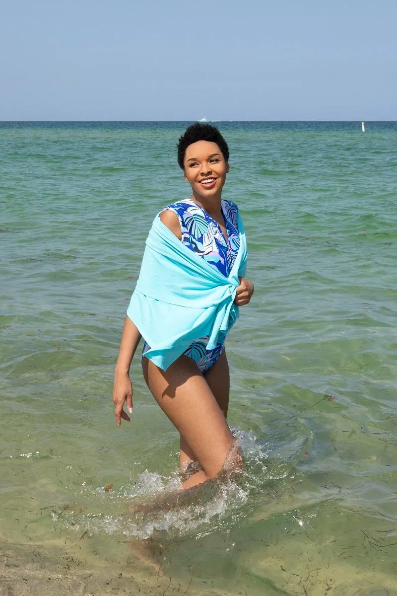 Women's Sanibel Everyday Beach Shawl  |  Aruba Blue