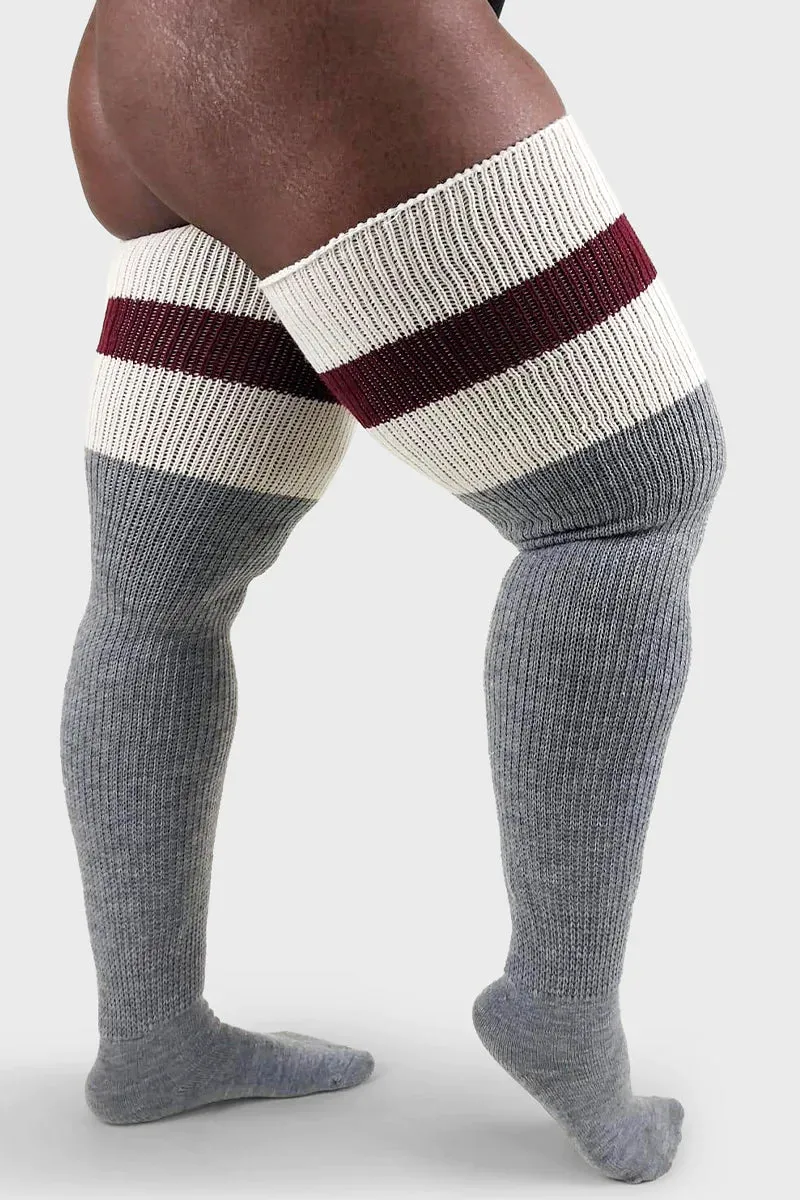 Woolies Mahogany Plus Size Thigh High Socks