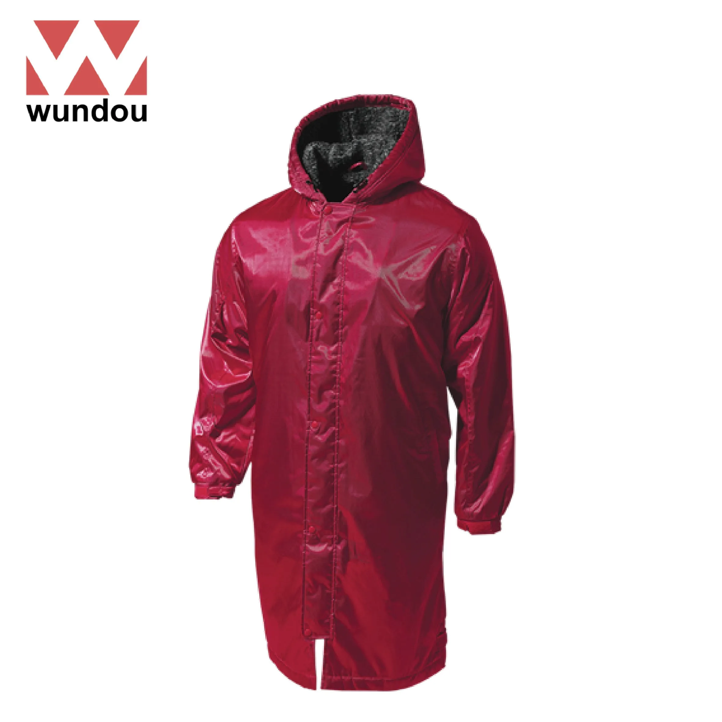 Wundou P6880 Semi-Long Boa Bench Coat