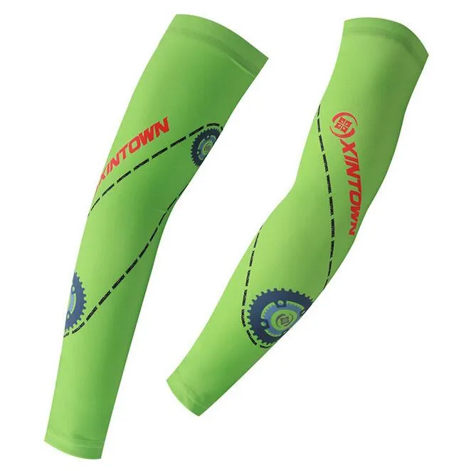 XINTOWN Green Gear Cycling Arm Warmers